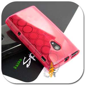 Pink TPU HARD Gel Case Cover Sony Ericsson Xperia X10  