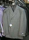 Mens iDeal by Zanetti Grey Windowpane 3 Button Suit 50L New w/Tags NWT 