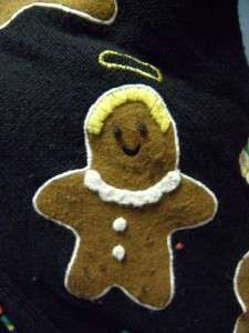  ~GINGERBREAD MAN Theme UGLY/TACKY Christmas Contest Sweater Medium