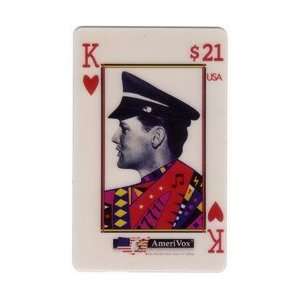   Phone Card $21. Elvis Presley King of Hearts (With USA) White Card