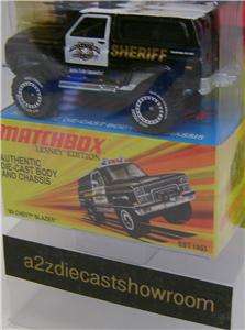 1989 CHEVY BLAZER SHERIFF MATCHBOX DIECAST 164  
