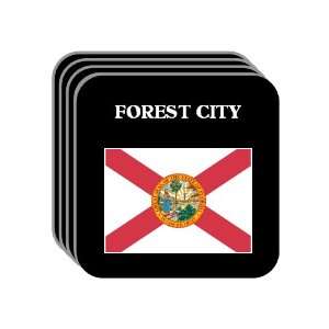  US State Flag   FOREST CITY, Florida (FL) Set of 4 Mini 