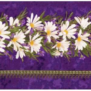 RJR Debbie Beaves  Simple Pleasures Daisy Stripes on Cotton Fabric 