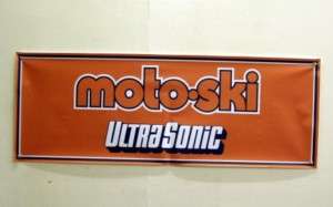 Vintage Moto Ski Ultrasonic Snowmobile Banner  