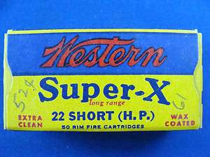 Vintage Western Super X 22 Short Shell Empty Box Lot # *27  