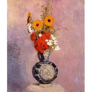   name Bouquet of Flowers in a Blue Vase 2, by Redon Odilon Home