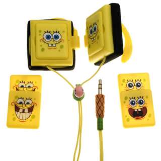 Ear Phone For  Ipod Ear buds Spongebob Kids Gift NIB  