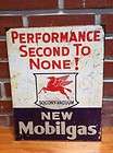 MOBIL GAS* SECOND TO NONE metal Sign Barn Find Style 1950 60s 