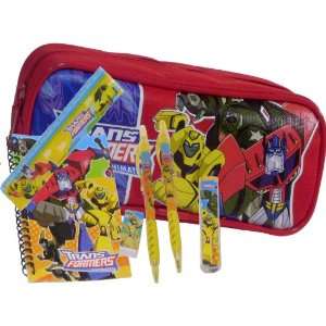  New Transformers Red Pencil Case + Stationery Set Office 