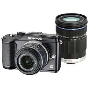  Olympus PEN E PL2 Black with 14 42 II Black and ED 40 