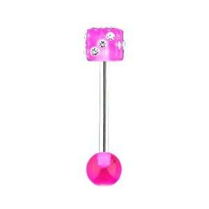   Barbell   Dice   14G   Sold as a Pair (16mm bar length, 6mm ball size