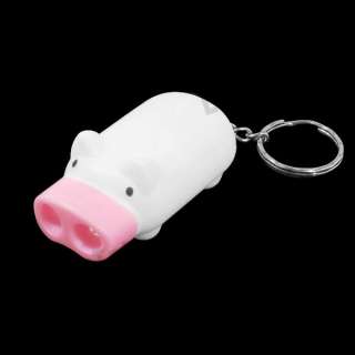 24679 Mini Pig 2 LEDs Flashlight keychain Assorted Color  