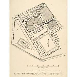   Layout Forum Triangulare Roman Pompeii Italy Plan   Original