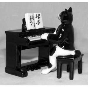  Black CAT n TUXEDO at ELECTRIC PIANO Porcelain NORTHERN ROSE 