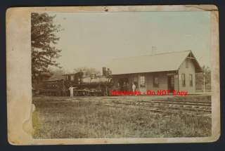 RARE 1880s Cabinet Photo RR Train Depot Stanley NY  