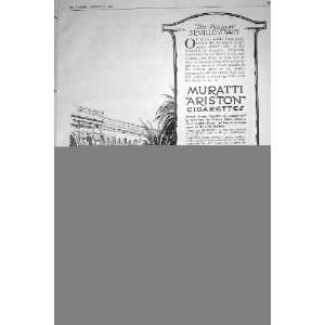  1921 ADVERTISEMENT MURATTI ARISTON GOLD TIPPED CIGARETTES 