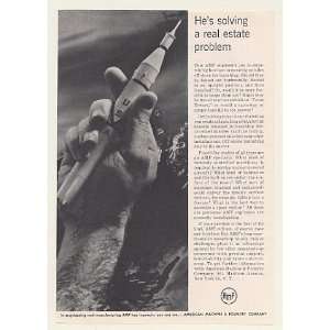  1961 AMF Missile Engineer Off Shore Move Missile Print Ad 