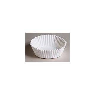  White Extra Large Fluted Round Layer Cake Cup Liners 