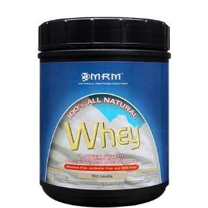 MRM All Natural Whey Protein Powder, Rich Vanilla, 16 oz (Quantity of 