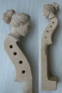New hand carved woman Head Violin Neck 1 pcs  