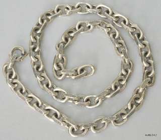 Fabulous New Mens KONSTANTINO Heavy Etched Sterling Silver 24 Chain 