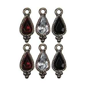 Cousin Beads Jewelry Basics Metal Charms 6/Pkg Gunmetal Teardrop; 3 