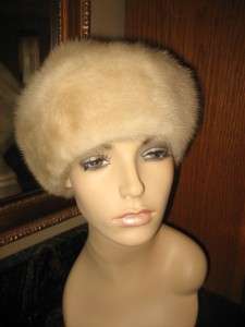Excellent Medium Large Mink Fur Hat for Coat Jacket #508s  