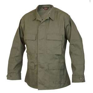 TRU SPEC OD Green BDU Shirt 60/40 C/P Twill XS/R  