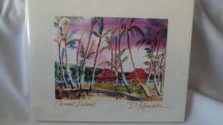 SIGNED COCONUT ISLAND WATERCOLOR PAINTING ON FOAM BOARD NEW  