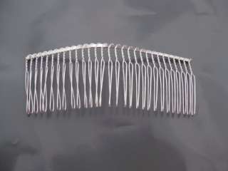 COMB04 Wire Silver Hair Comb Bridal/Veil/Crafts 3  