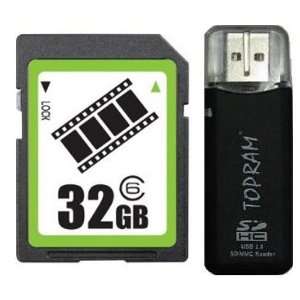  FilmPro 32G 32GB C6 SD SDHC Class 6 Secure Digital Memory 