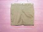 DKNT Olive Green Pleated Detail A Line Below Knee Skirt Sz 10  
