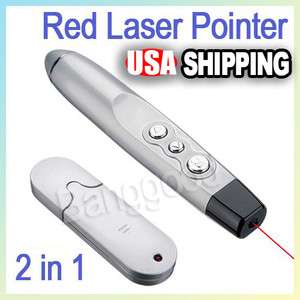 USB Wireless Presenter PPT Remote Control Laser Pointer  