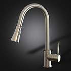   Faucet Brushed Nickel Pull Out Dual Spray Single Handle Sink Tap Bar