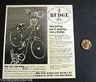   Rudge Sports Light Roadster Bicycle Bike Illustrated 50s Print Ad