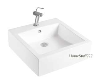 18 Bathroom  Lavatory Square Vessel Sink Ceramic Art Basin TP5941 