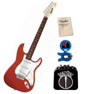 Fender Starcaster Red Strat + Honeytone Amp +Snark Tune  