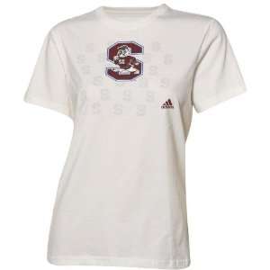   Carolina State Bulldogs Ladies White Inside The Lines T shirt Sports