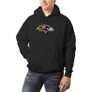  Baltimore Ravens Black Tek Patch Hooded Sweatshirt Sports 
