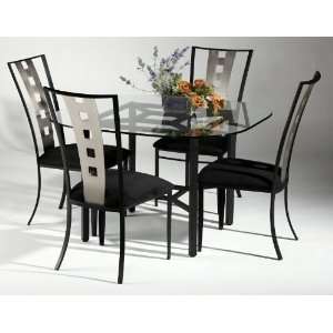  5 pc Alexis Rounded Square Leg Dining Table Set by 