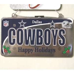 Dallas Cowboys NFL License Plate Christmas Ornament 