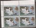 RW37 1970 FED DUCK STAMP OG NH VF/XF Plate Block of 4 