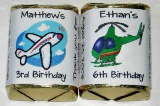 60 AIRPLANES BIRTHDAY PARTY FAVORS CANDY WRAPPERS  