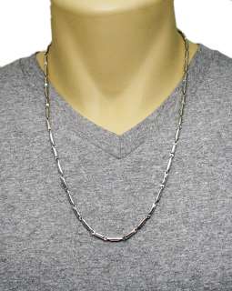   Steel Mens 24 Smooth Link Bullet Chain Necklace CRB043  