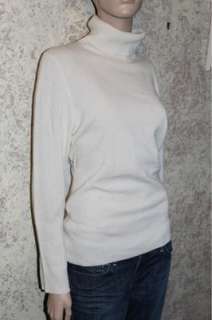 Anne Klein Sugar 100% Cashmere Turtleneck Sweater XL NEW  