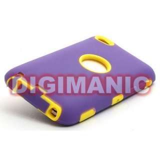 HARD CASE COVER + BUILT IN SCREEN GUARD FOR APPLE IPOD TOUCH 4 4TH 