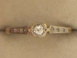 EDWARDIAN 18CT GOLD PLATINUM SOLITAIRE DIAMOND RING WITH DIAMOND 