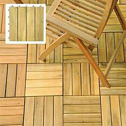 Premium Plantation Teak 4 slat Deck Tiles (Box of 10)  