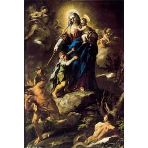 FRAMED oil paintings   Luca Giordano   24 x 36 inches   Our Lady of 