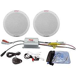Pyle PLMRKT2A 2 channel Waterproof 6.5 inch Marine Speaker System 